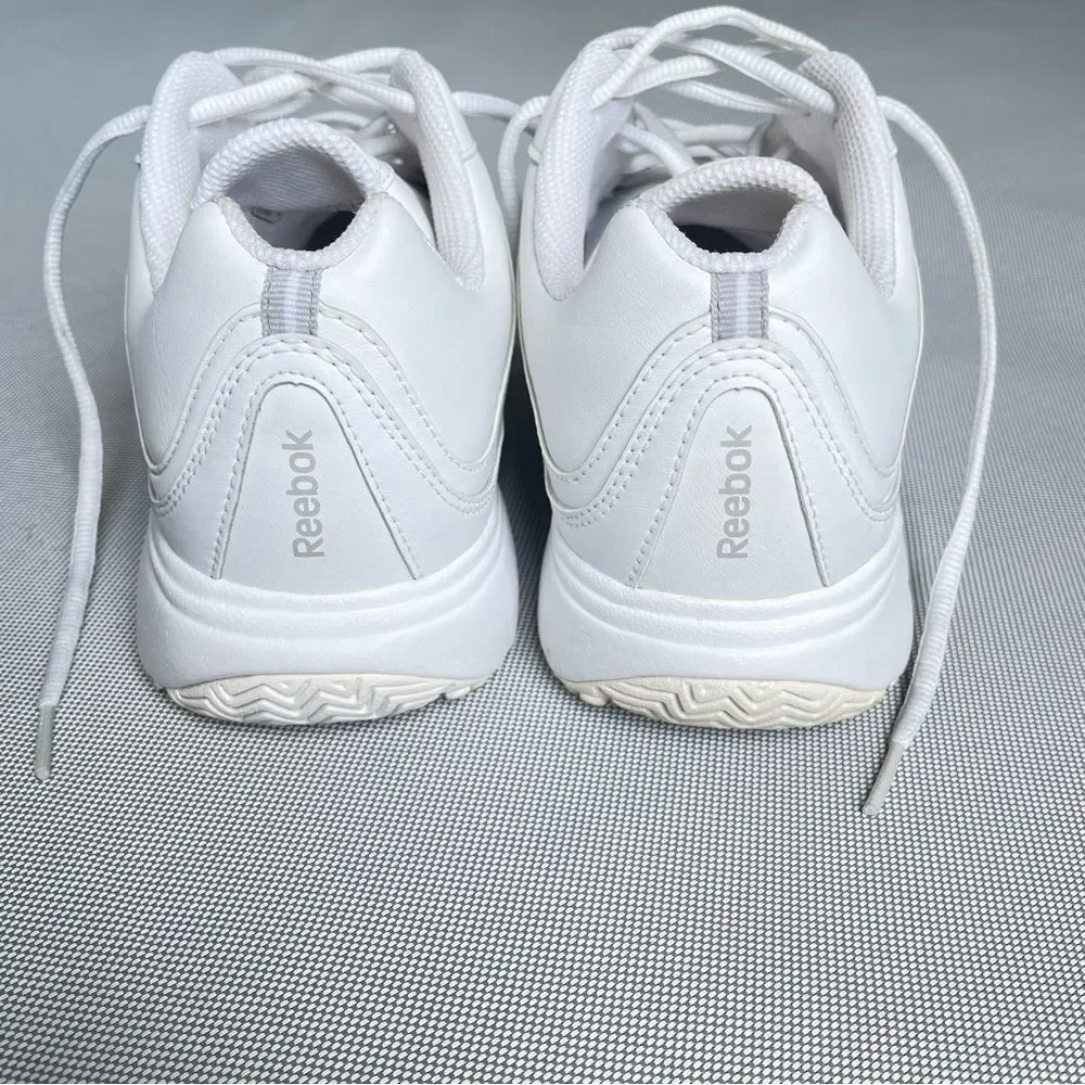 Reebok All White DMX Ride Oil Resistant Sneakers Women’s Size 8 1/2 Wide EUC